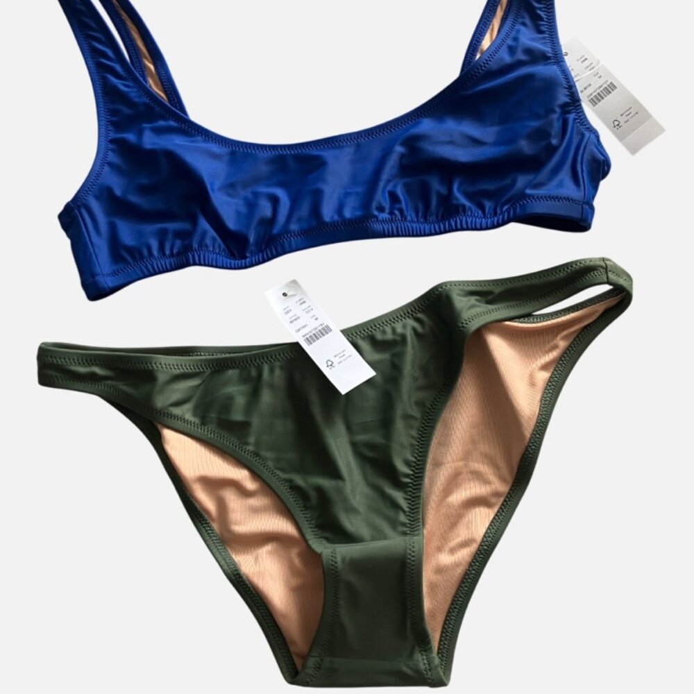 J.Crew Swim Bikini Set S Small - scoop-neck top - high-leg bottom S - Picture 3 of 8